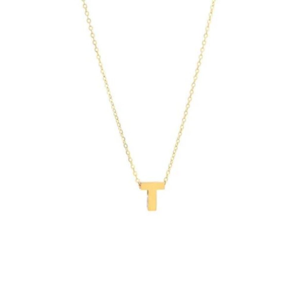 14K GOLD T INITIAL NECKLACE